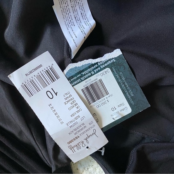 Joseph Ribkoff Faux Leather Vest with removable zippered scarf, black, 10 NEW - Picture 5 of 8